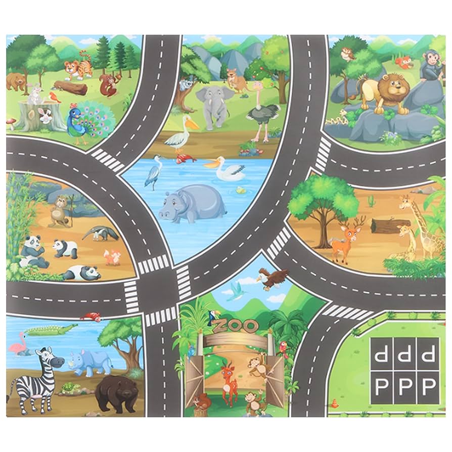 Amazon.co.jp: Percy's Caravan プレイマット 道路 交通 車